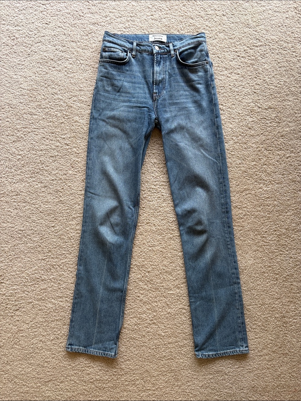 Reformation Liza High Straight Jeans in Lanai 26